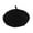 Black, variant on Baby Wool Beret Hat Pearl Plush Solid Color Cute Beret for Birthday Festival