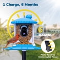 thumbnail image 3 of Cámara alimentadora de pájaros Twesync 2K HD con panel solar y AI ID, 3 of 8
