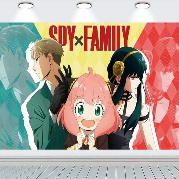 Spy × Family Party Supplies Background Backdrop Taspestry Banner Poster Decor Decorations