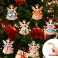 thumbnail image 5 of Wooden Angel Christmas Ornaments for Tree Decor, Symbolizing Peace and Suitable for Holiday Parties and Home Decor, 5 of 9