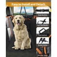 thumbnail image 2 of Funda para asiento de coche para perros, 600D, resistente y duradera, para asiento trasero, 100% impermeable, a prueba de arañazos, antideslizante, hamaca para perro con solapa lateral, fundas suaves, 2 of 5