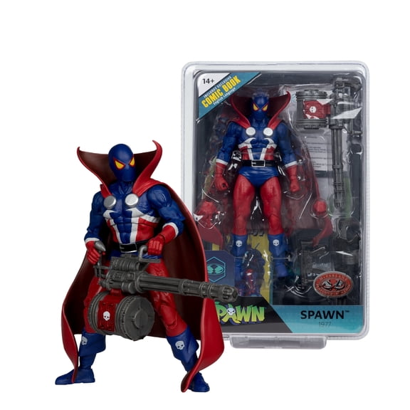 Spawn 1977 7" Action Figure w/Comic and Digital Collectible Red Platinum Edition- McFarlane Toys