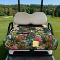 thumbnail image 2 of Psesaysky Golf Cart Seat Covers, Retro Golf Cart Seat Towel Blanket with Handle, Foldable, Soft, Suits EZGO, Yamaha, Club Car and Other 2-Seat Carts, 51"x 30.3", Tropical Flower Leaves, 2 of 8