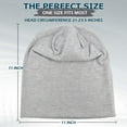thumbnail image 6 of EINSKEY Cotton Slouchy Beanie Hat for Men/Women, Lightweight Oversize Large Thin Skull Cap Chemo Cap Night Sleeping Cap 3 Grey,Black, 6 of 7