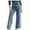 Blue, variant on Hauaitttt Wide Leg Jeans for Women High Waisted Flare Jeans Cropped Denim Pants Stretchy Baggy with Patch Pockets No Kvetching plus Size Women Pants Classic plus Womens Pants 14 Tall Denim Knit