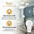 thumbnail image 2 of Simba Lighting LED A19 9W 60W 75W Replacement Bulbs Dimmable 120V GU24 Twist Base 5000K Daylight 4-Pack, 2 of 10