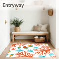 thumbnail image 3 of ODIKA 4'x6' Machine Washable Non-Slip Area Rug, Tropical Fish Coral Reef Doormat Underwater Entry Accent High Traffic Rug, Orange, 706979, 3 of 7