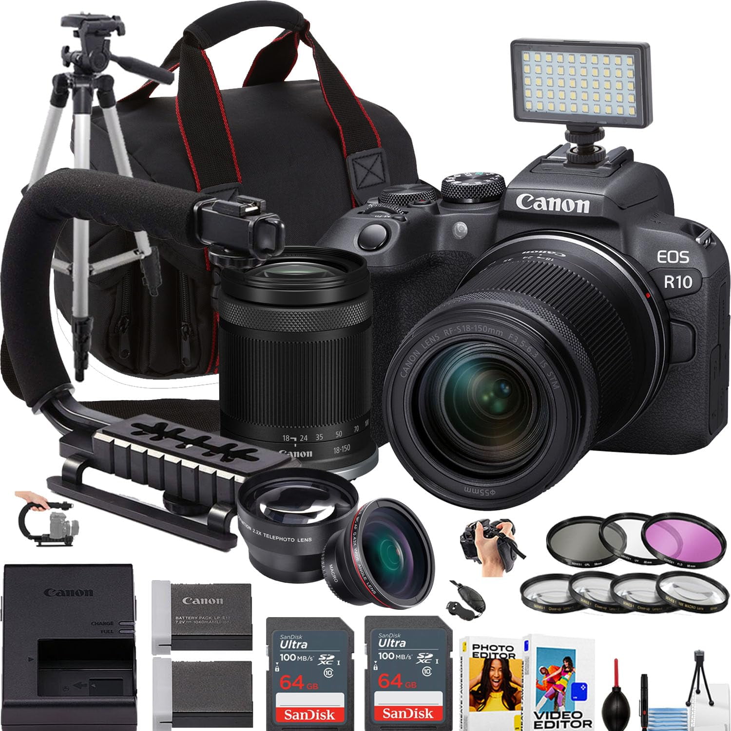 Canon EOS 80D DSLR Camera with 18-135mm Lens Deluxe Bundle