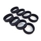 thumbnail image 1 of 2uds. Fundas protectoras de silicona para ruedas de equipaje, 8 Uds., para equipaje de mano (negro), 1 of 3