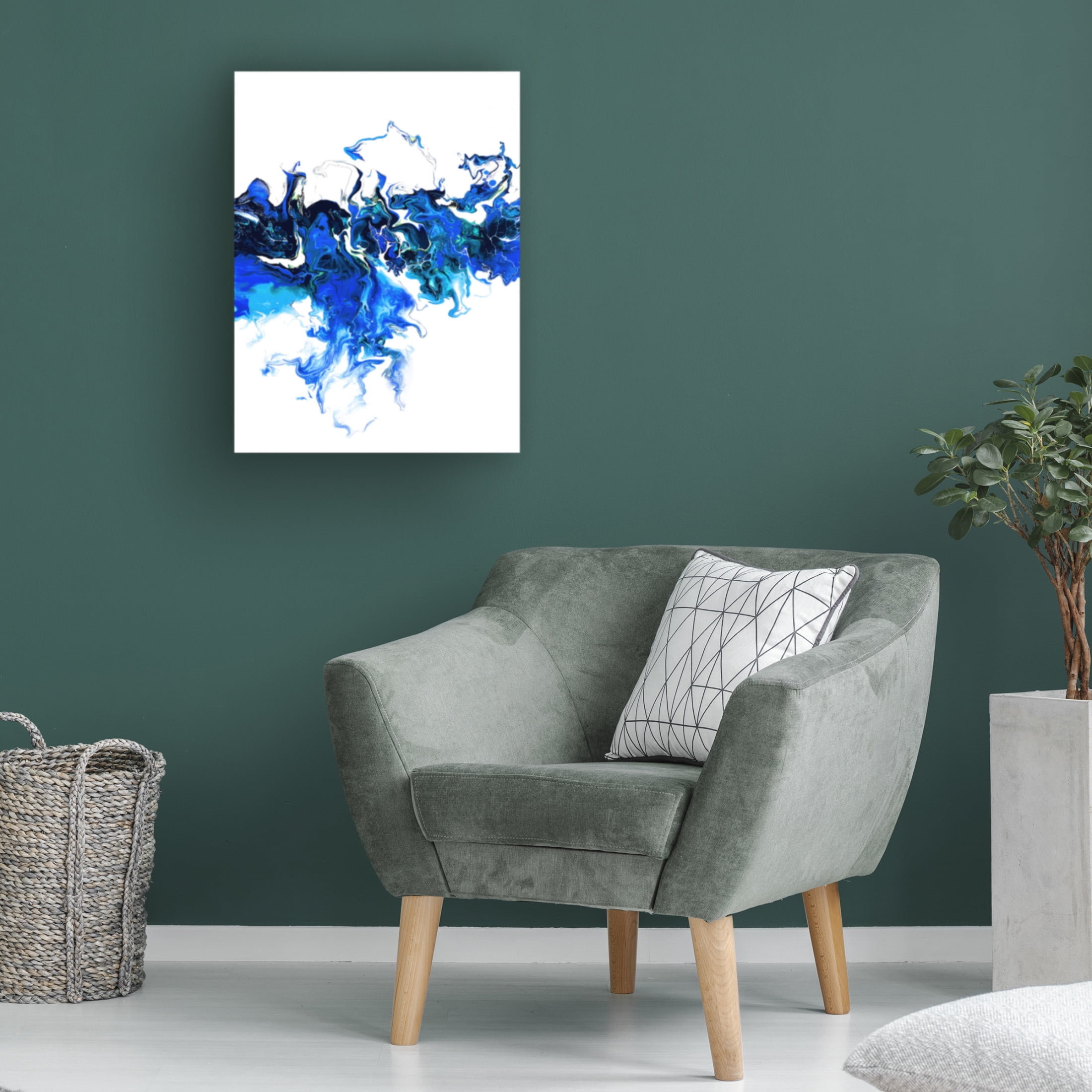 Trademark Fine Art Alyson Storms Blue Colorful White Wave Canvas Wall Art