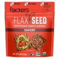 thumbnail image 2 of Flackers Organic Savory Flaxseed Crackers, Gluten Free, Non GMO, Vegan, Keto Snack, 5 Ounce / 6-Pack, 2 of 6