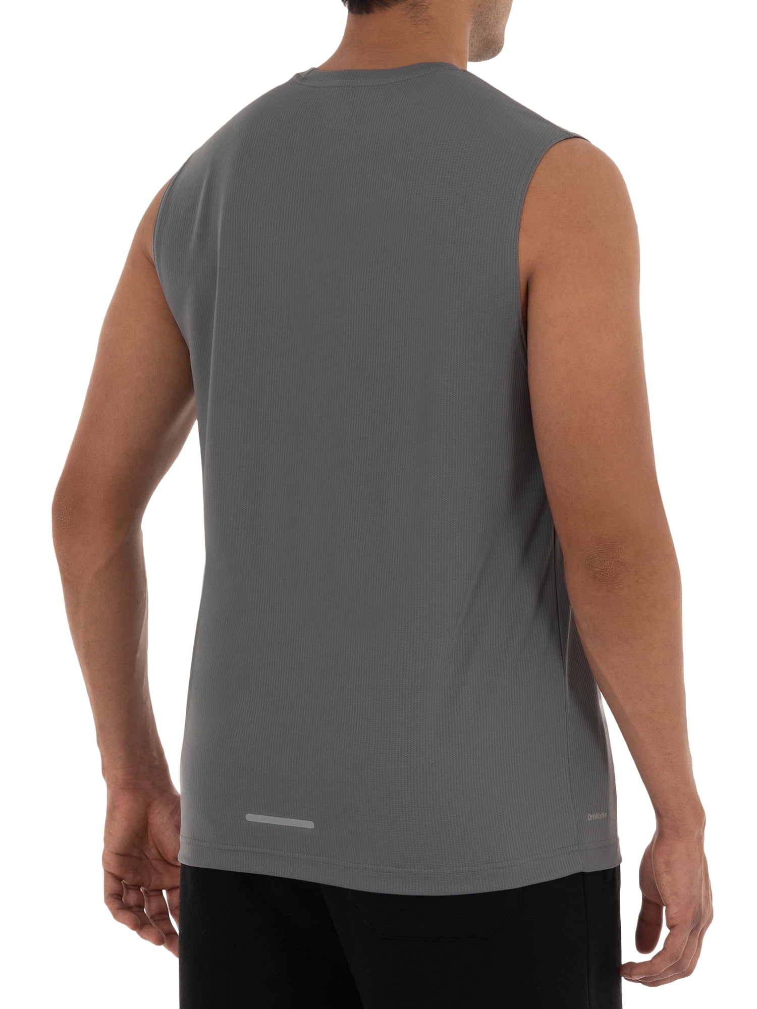 Athletic Works Men's and Big Men's Quick Dry Muscle Tee, up to 5XL