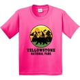 thumbnail image 3 of Inktastic Yellowstone National Park with Bear Mountains and Trees Cricle Youth T-Shirt, 3 of 5