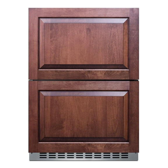 Summit 24-Inch 3.7 Cu. Ft. 2-Drawer All-Freezer, ADA Compliant - Custom Panel - ADFD243CSS