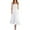 White, variant on Women Summer Tie Strap Boho Floral Square Neck Ruffle Maxi Dress