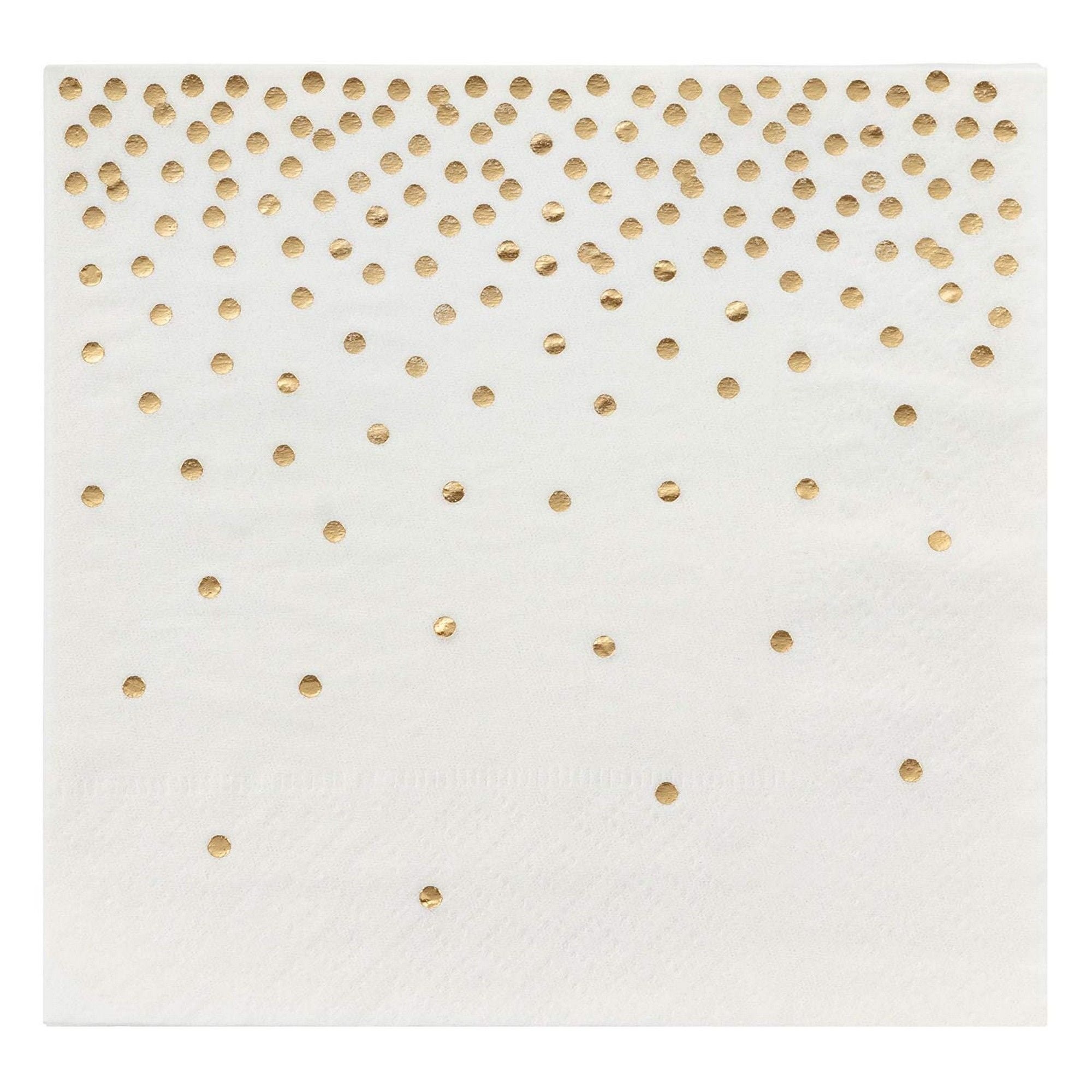 Gold Cocktail Napkins 100Pack Disposable Napkins with Gold Foil