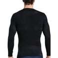 thumbnail image 4 of Men Compression Shirt Slimming Body Shaper Abs Control Undershirt Long Sleeve Shapewear, 4 of 5