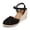 Black, variant on Espadrilles for Women Summer Dressy Knitted Mesh Closed Toe Ankle Strap Heels Open Toe Lightweight Beach Shoes Coffee Size 9