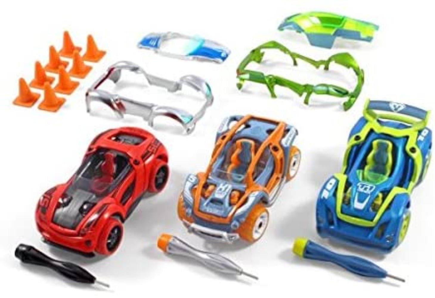 S1,X1,T1 Modarri Delux 3 Pack Build Your Car Kit Toy Set Real Steering and Suspension For Thousands of Designs Educational Take Apart Toy Car For Kids - Ultimate Toy Car: Make Your Own Car Toy 