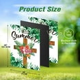 thumbnail image 5 of Hello Summer Christian Cross Stand Garden Flag 28 x 40 Inch Double Sided Summer Christian Large House Flag for Home Party Porch Yard Outdoor Decor, 5 of 6