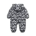 thumbnail image 3 of URMAGIC 0-18M Baby Winter Warm Camouflage Print Hooded Jumpsuit Puffer Coat Romper Snowsuit for Newborn Infant Toddler Boys Girls, 3 of 12