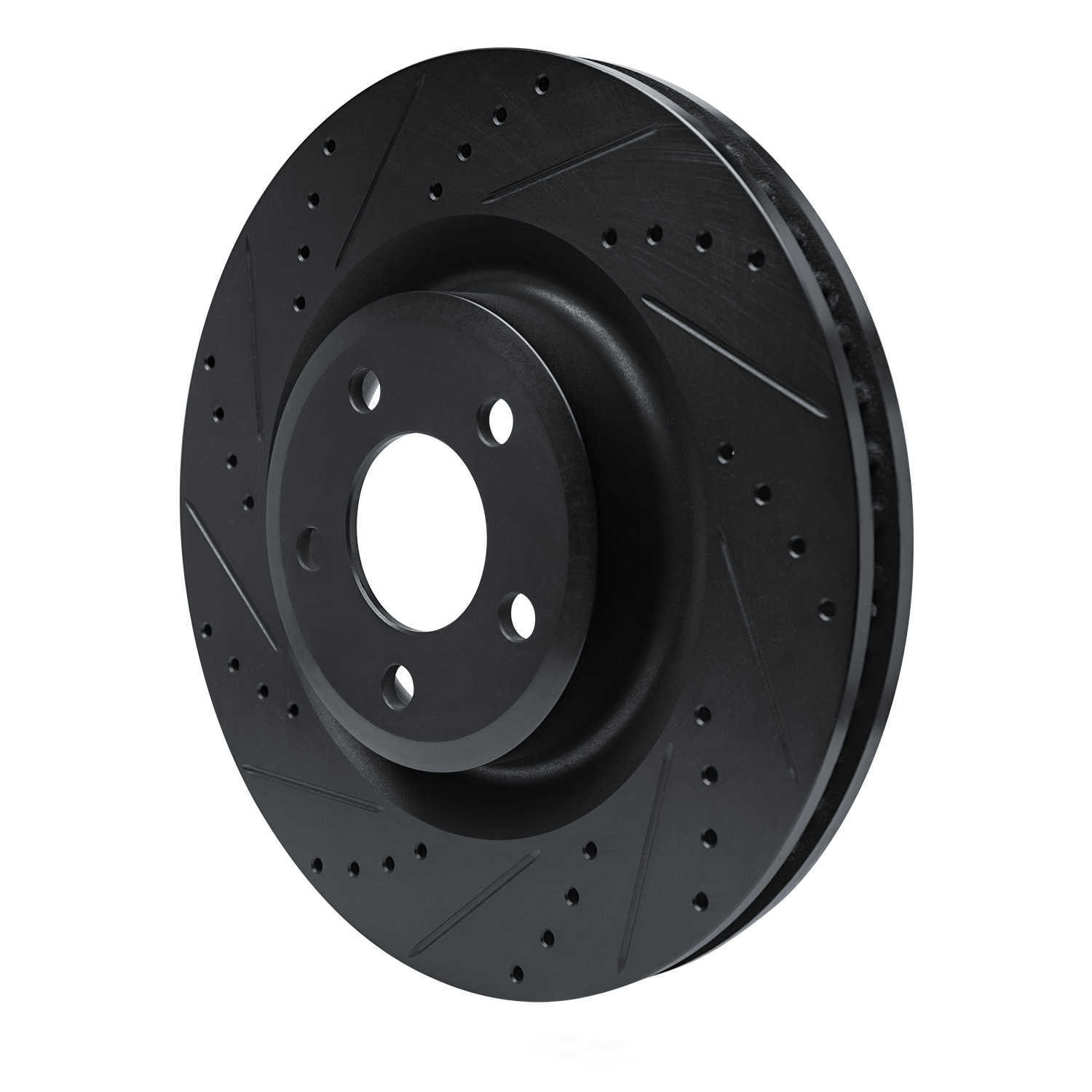 Dynamic Friction Company 633-54279L DFC Brake Rotor - Drilled And Slotted - Black
