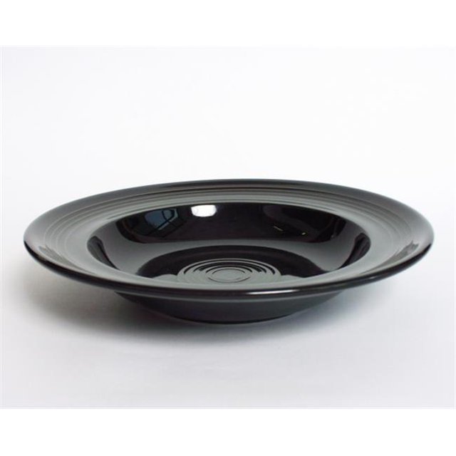 Tuxton China CBD-090 Concentrix 9 in. Rim Soup - Black - 2 Dozen