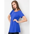 thumbnail image 3 of Made by Johnny Women's Tunic Top Casual T Shirt for Leggings S-5XL Plus Size M ROYAL_BRITE, 3 of 6