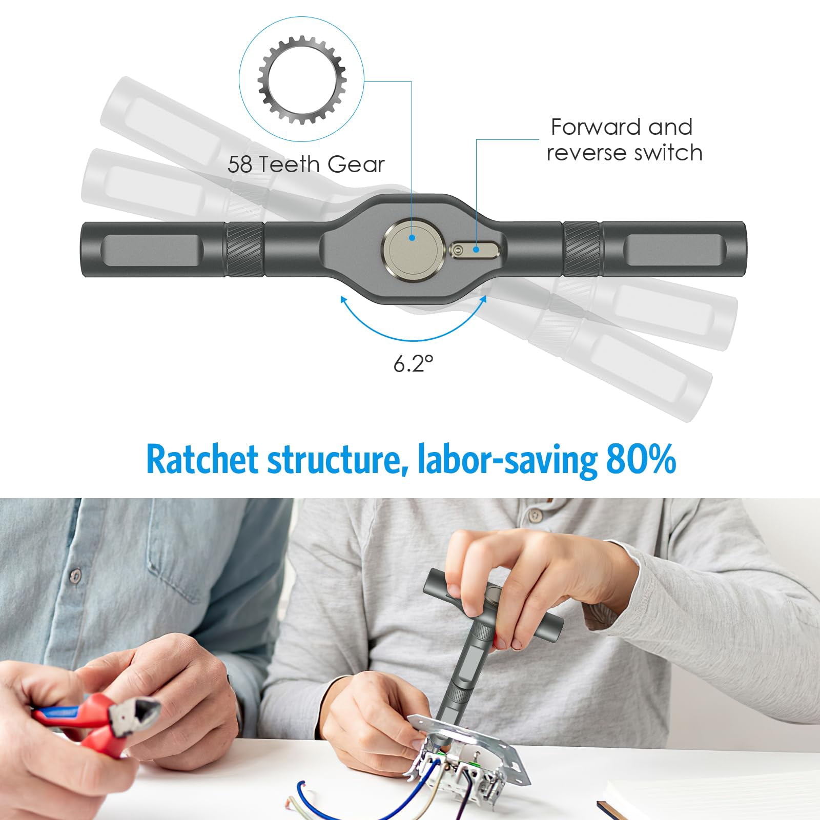 Upgraded 42-in-1 Ratchet & Magnetic Screwdriver Set with T-Handle – Portable Tool Kit for Electronics, Bikes, Furniture & DIY Repairs