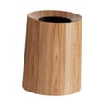 thumbnail image 2 of Baoblaze Imitation Wood Grain Trash Can Garbage Can for Restroom Bathroom Living Room 8L Light Brown, 2 of 8