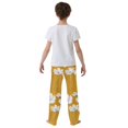thumbnail image 4 of FORMRS Boys Pajama Pants with Pockets Size 11-12Y Kids Lounge Sleep Bottoms, White Flowers, 4 of 8