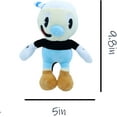 thumbnail image 3 of Peluche de Cuphead y Mugman de 9,8 pulgadas, peluche suave de Adventure Mecup y Brocup, 3 of 5