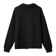 thumbnail image 4 of Yuhangmm Women's Sweatshirts Letter Print Hoodies Long Sleeved Hoodie Cozy Warm Lining for Everyday Comfort Black M, 4 of 6