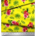 thumbnail image 2 of Soimoi Poly Georgette Fabric Floral & Leaves Tropical Decor Fabric Printed Yard 52 Inch Wide, 2 of 2