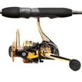 thumbnail image 4 of All Metal No Interval Folding Rocker Arm Saltwater Spinning Wheel Fishing Reel Accessory ToolMT7000 Black Golden, 4 of 4