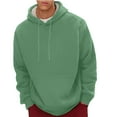 thumbnail image 4 of GERsome Men's Sherpa Hoodie Pullover Winter Thick Warm Fleece Lined Hoodies Athletic Sweatshirts with Kangaroo Pouch Pocket S-3XL, Green/S, 4 of 8