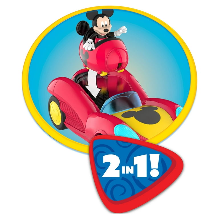 Just Play - Vehículo transformador de Mickey Mouse Funhouse de Disney, auto  de juguete rojo, preescolar, juguetes oficiales para niños a partir de 3
