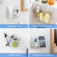 thumbnail image 2 of Acrylic Wall Mounted Shower Caddy, Clear, 12.4" x 3.42" x 3.26" Acrylic Shelf, No Drilling Hang Walls Adhesive Shelf, Acrylic Bathroom Shelves with Self Adhesive Tape for Bathroom, Kitchen, 2 of 8