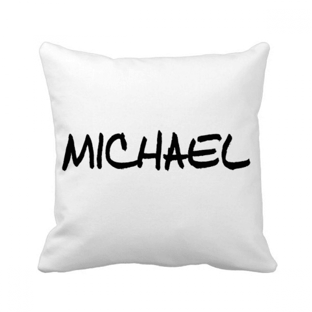 Housse de Coussin MICHAEL pour Canapé, Écriture Spéciale, Nom en Anglais