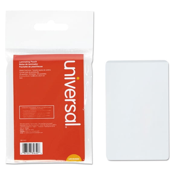 5 mil 2.13 in. x 3.38 in. Laminating Pouches - Matte Clear (25/Pack)