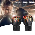 thumbnail image 7 of BLEEUS 2Pcs Boxing Gloves Pu Leather Kickboxing Gloves For Boys Girls Youth Fitness Supplies (Black), 7 of 7