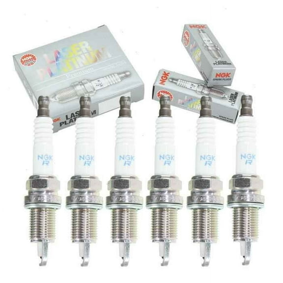 6 pc NGK Laser Platinum Spark Plugs compatible with Dodge Grand Caravan 4.0L V6 2008-2010