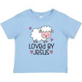 thumbnail image 3 of Inktastic Loved by Jesus Cute Baby Lamb Boys or Girls Baby T-Shirt, 3 of 5