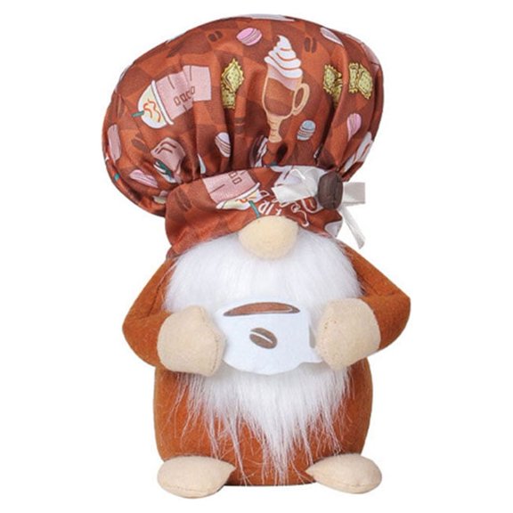Kitchen Chef Gnomes Plush Doll,Scandinavian Handmade Stuffed Gnome Doll,Santa Tiered Tray Decor Swedish Dwarf Ornaments for Home Kitchen Lucky Ornament Gift