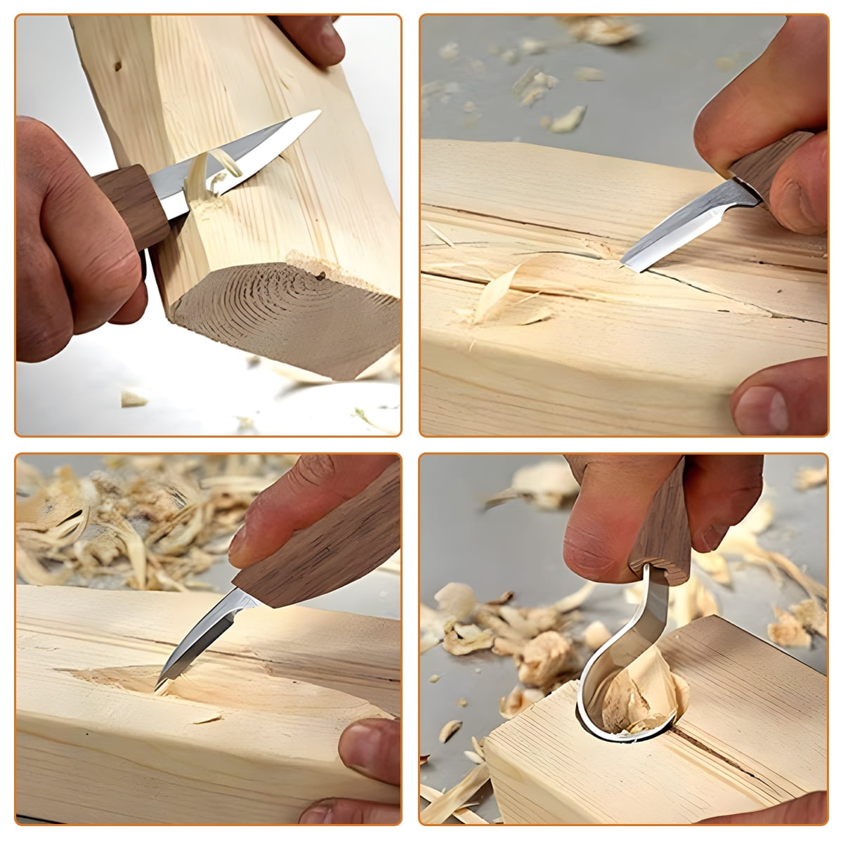 26-in-1 Wood Carving Tools Wood Carving Kit with Detail Wood Carving Knife Whittling Knife Wood Chisel Knife Gloves