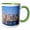 Green/White, variant on 3drose, Hawaii, Honolulu, Twilight, Waikiki Skyline, 11oz Two-tone Green Mug