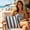 A, variant on Outdoor Waterproof Pillow Cover 18x18 - Geometric Stripe Decorative Cushion Case Patterned Square Throw for Sofa Couch, Patio, Garden