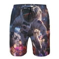 thumbnail image 3 of Pofeuu Astronaut In Cosmic Garden Prin Men's Swim Trunks Quick Dry Bathing Suit Swimming Board Shorts Mesh Lining Beach Swimwear-XX-Large, 3 of 6