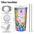 thumbnail image 4 of Pioneer Flower 10oz Tumblers Stainless Steel Tumbler with Lid and Straw,Vacuum Insulated Double Wall Travel Tumbler Cups with Cleaning Brush for Coffee, Tea, 4 of 4