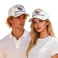 thumbnail image 2 of 250 Year American Anniversary Hat 250th United States Celebration Baseball Cap Adjustable Patriotic Hats White, 2 of 8